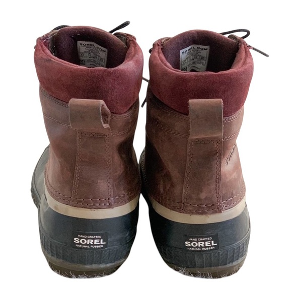 Sorel Men's Cheyanne Lace-up Waterproof Leather Duck Boots Size 8.5 Brown - Picture 4 of 8